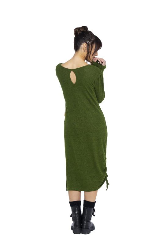 MAMATAYOE Dámske zelené šaty s 3D vzormi. La boheme