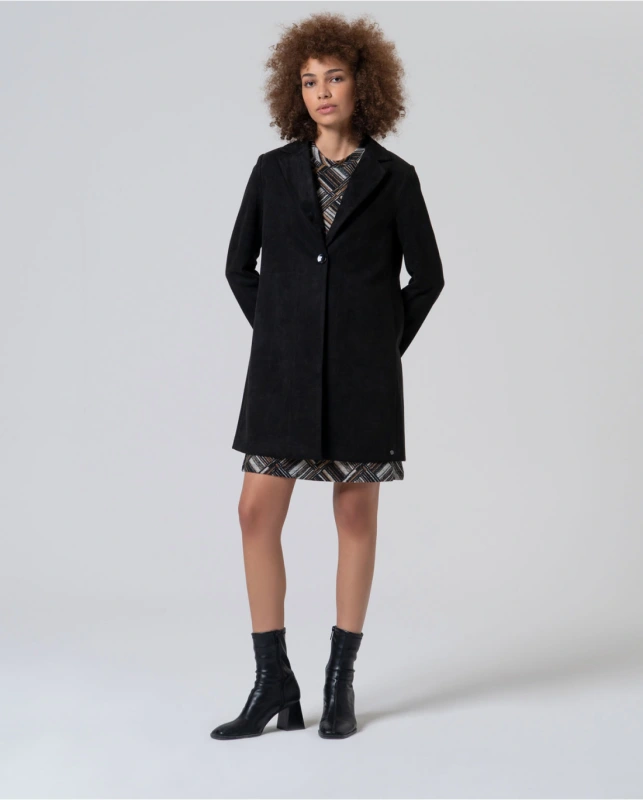 SURKANA Dámsky čierny velvetový kabátik/ blejzer. 555LISU322 2