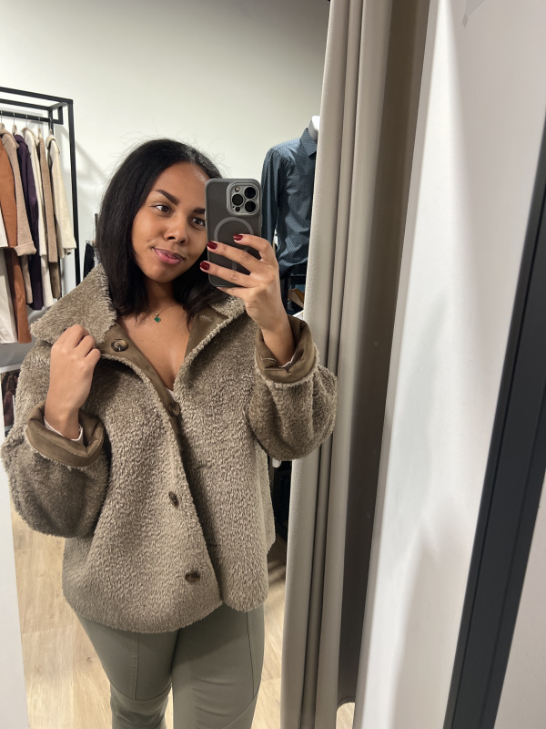 ZILCH obojsranný koženka/tedy kabát. 52FFC80.038 1