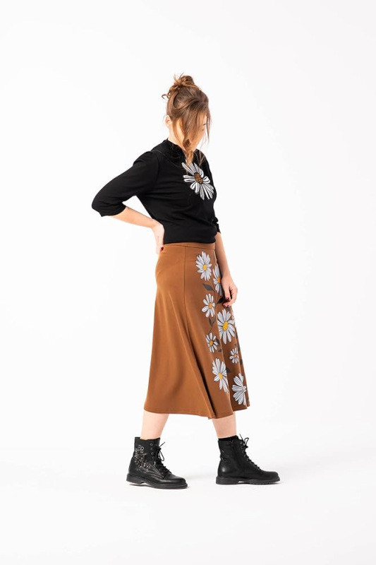 MAMATAYOE Dámska hnedá sukňa. PANORAMA 1