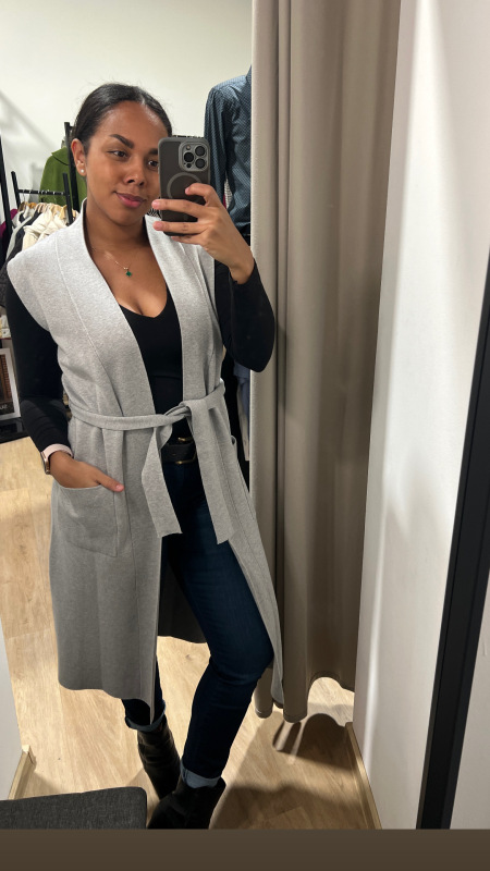 WNT Collection Dámska sivá vesta. W225238