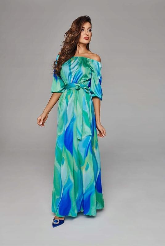 La Furia, Maxi šaty - zeleno-modré